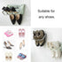 Laugh Cat 4 Pack Hanging Plastic Shoe Rack Wall Mount Creative Folding Organizer Camper Shoes Storage Shelf Adhesive