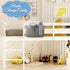 Bedside Caddy Hanging Storage Basket, Bed Organizer for Headboards, Bunk Dorm Rooms, Crib Beds (Grey)