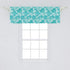 Lunarable Pale Blue Window Valance, Tropical Summer Camouflage Pattern with Palm Tree Leaves, Curtain Valance for