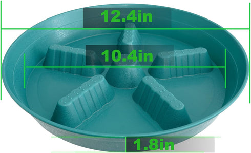 Feyvdzv 4 Pack 12 inch, 8 10 14 17 inch, Plant Saucer Plant Stand Plastic Plant Saucers for Indoors Outdoor, Heavy Duty