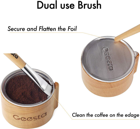 GEESTA Reusable Aluminum Foil Seals Kit, Compatible with Nespresso Vertuoline Capsules