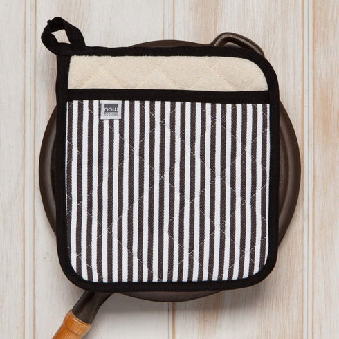 Now Designs by Danica Superior Potholder, Narrow Stripe Black