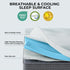 2 Inch OhGeni Memory Foam Mattress Topper Pad, Soft Bed Cover with Anti-Slip Base, Size Twin, Style with Cover