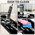 Laundry Room Rug Runner, 17.7"x45" Non Slip Black Laundry Rugs, Farmhouse Washable Floor Mats for Laundry Room