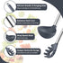 TeamFar Silicone Kitchen Utensils, 2 Pcs Large Nonstick Soup Ladle and Pasta Fork for Cooking, Mixing, Serving, Light