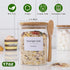 17 oz Countertop, (4 Pack) TIPGO Sugar Jar Bath Salt Container Glass Jar with Bamboo Lid and Spoon, Sugar Cube Holder