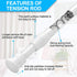 AIZESI Short Spring Tension Curtain Rods (White, 18" to 27", 3 Pcs)