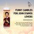 Stamos Celebrity Glass Jar Candle – Unscented Handmade Soy Wax Votive Candle for Home Decor Collectible