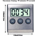 Kitchen Timer, Digital Kitchen Timer Magnetic Countdown Kitchen Timer with Loud Alarm Stainless Steel Timer for Kitchen Cooking, Baking,Sports Games by Kyzistn