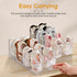 Adando Closet (4 Pack) Kids Shoe Organizer Stackable: Clear Acrylic Baby Shoe Rack with Dividers - Storage for Toddlers