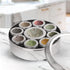 9 KSJONE Large Spice Container Masala Dabba With Compartments, Masala Box, Spice Container Box, Stainless Steel Spice