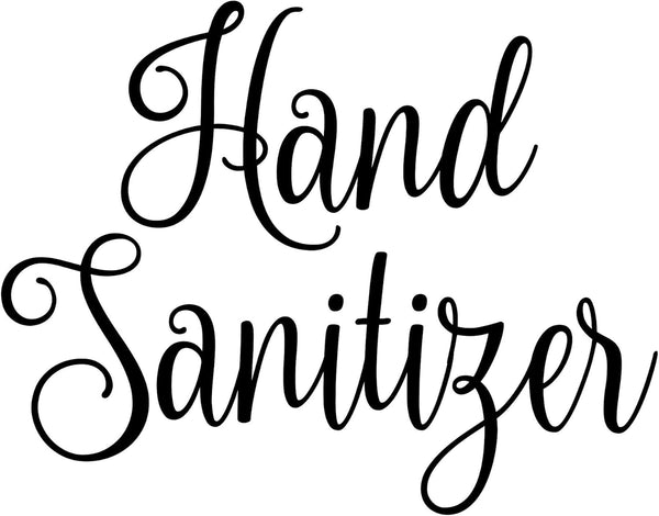 Hand Sanitizer 6w x 4.5h Label | Bathroom Organization | Die Cut