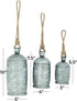 Deco 79 Rustic Metal Cowbell Decorative Bells, 5", 4", 3"H, Silver