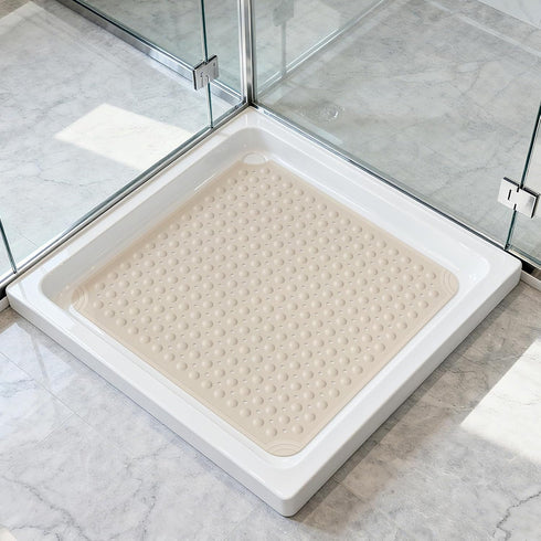32x32, OTHWAY Square Shower Mat TPE Non-Slip Shower Mats with Drain Holes and Suction Cups, Walk-in Mat for Inside
