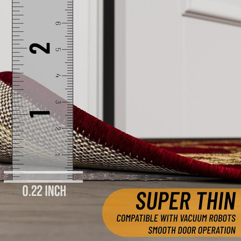 3' 11' 1/4 Inch Ottomanson x Non-Slip Rug Pad Gripper Thick Dual Surface Felt + Rubber Gripper - Safe for All Floors