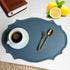 KJGDSJ Set 6 Double-Texture Faux Leather Oval Placemats of Washable Heat Insulation Mats Watertight and Non-Slip