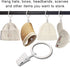40 Pack Curtain Rings with Clips, Drapery Clips with Rings, 1.26 in Interior Diameter, Fits up to 1 in Curtain Rod,