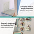 4pcs) Eapele Floating Book Shelves for Wall, Steel Constructed Hidden Bookshelf with Mounting Hardware (Grey