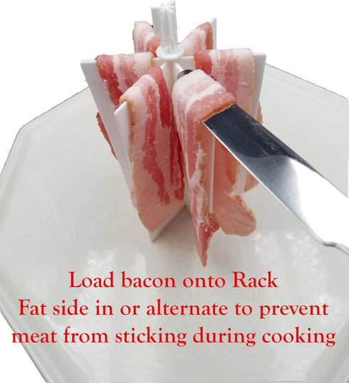 WowBacon Wow Microwave Bacon Cooker - with Locking Lid and Easy Grip Handle makes cooking bacon a Joy! Made in USA!