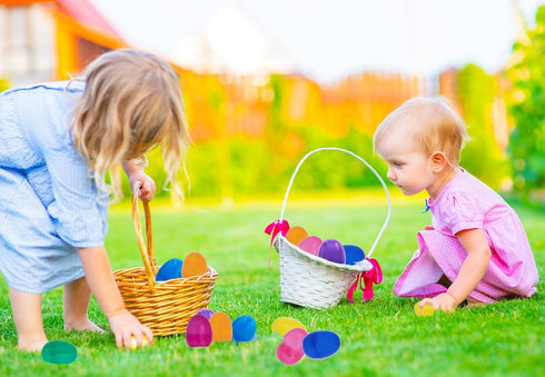 The Dreidel Company 2.3" Fillable Easter Eggs (50 Pack), Colorful Bright Plastic Eggs for Easter Egg Hunt