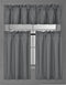 Elegant Home Decor Elegant Home Collection 3 Piece Solid Color Faux Silk Blackout Kitchen Window