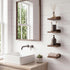 5X5 Inches Set 4, Fixwal Small Shelf for Wall, Floating Shelves of Rustic Wood Small Wall Mounted Shelves for Bedroom