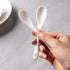 6PCS Porcelain White Coffee Spoons, Espresso Spoons for Tea, Sauce, Desserts