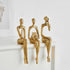 Octdays Gold Decor Thinker Statue, Abstract Art Sculpture Coffee Table & Bookshelf Decor Accents, Modern Living Room