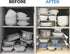 Set 2 Counter 9.8 7.8 6.1 carrotez Cabinet Organizer Shelf, of Stackable Kitchen Shelves, Kitchen Cabinet Organizers