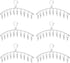 Clothes Hanger with 10 Clips, Stainless Steel Laundry Drying Rack 6 Pack, Windproof Clip and Drip Hanger for Socks,