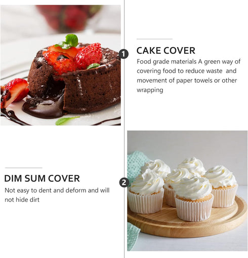 Plastic Cake Dome Cover Lid for Freshness and Display, 6 Inch Diameter Cake Display Stand