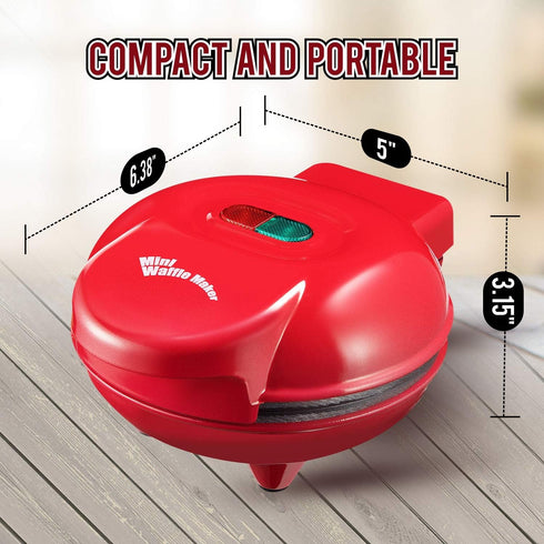 Burgess Brothers Mini Churwaffle Maker, Makes 4-Inch Waffles, Chaffles, and Cornbread Waffles