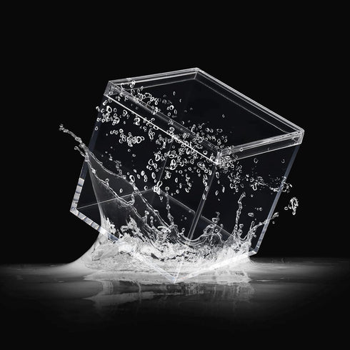 Acrylic Box with Lid, 4 Pack Small Square Container 2.2x2.2x2.2 Inch for Candy, Pill, and Tiny Jewelry Storage