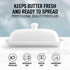 Zulay Kitchen Butter Dish with Lid, Porcelain White Ceramic Butter Keeper with Knob Handle for Cooking, Elegant Design