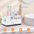 Toothbrush Holder,Bathroom Organizer Countertop, 5 Compartments Multifunctional Storage for Cosmetic, Makeup, Office Stationery Pencil,Toothpaste, Toothbrush,Ideal Gift for Home, Office by DoubleCare