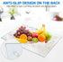 Tempered Glass Cutting Board with White Gold Marble for Kitchen,16"x 12" Glass Chopping Board with Rubber Non Anti-Slip Feet, Dishwasher Safe, Scratch, Heat Resistant,Shatter Resistant
