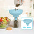 Wide Mouth Kitchen Funnel - Food Grade Plastic Canning Funnel with 4 Sizes Spouts for Mason Jars