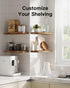 Set 4, AMFS40BN AMADA HOMEFURNISHING Floating Shelves, Paulownia Wood Wall Shelves for Bathroom/Living