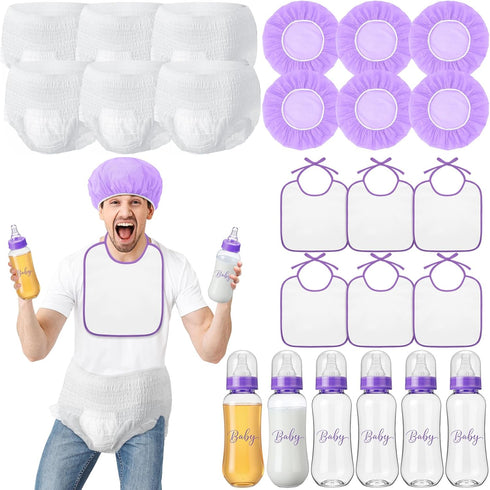 6 Sets Bottle Chug Baby Shower Games Juegos Para Plastic Baby Bottles