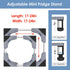 Mini Fridge Stand with Silicone Mat, Adjustable Universal Stand Base with 4 Sturdy Feet, 24''x 24'' Mini Fridge Drip Pan