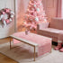 36 inch Summer yuboo Small Blush Pink Table Runner Short, Spring Fluffy Nightstand Dresser Runners Scarf for Bedroom