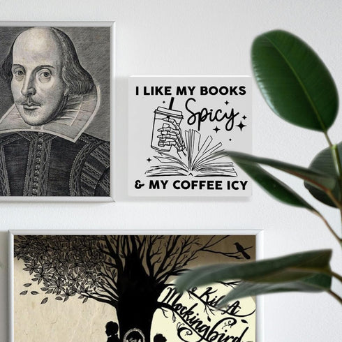 coimiao Book Lover Desk Decor, Reader Librarian Bookworm Bookish Decoration for Home Bedroom Office Bookshelf Wooden