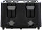 Continental Electric CE-TT029 4 Slice Toaster, Cool Touch, Black