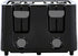 Continental Electric CE-TT029 4 Slice Toaster, Cool Touch, Black