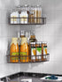 2-Pack SUS304 SMARTAKE Corner Shower Caddy, Stainless Steel, Wall Mounted Bathroom Shelf with Adhesive, Storage