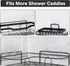 4 Pack Lsnisni Shower Caddy Adhesive Replacement, Strong Adhesive Hooks for Shelf, Waterproof Shower Adhesive Strips