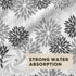 12x12 Inch Set 2 Artoid Mode Grey Dahlia Floral Kitchen Dish Cloths, Quick Dry Microfiber Dishcloths for Kitchen