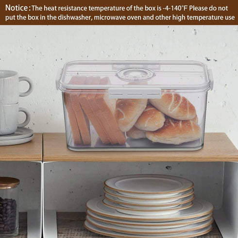 Counter Gifhomfix Bread Box Bread Boxes for Kitchen Airtight, Time Recording Bread Storage Container with Lid, Bread