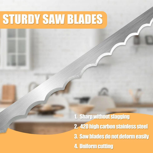 Bread Slicer for Homemade Bread, 16" Wooden Sourdough Bread Knife with Bow Design, Premium Stainless Steel Serrated Saw