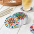 Set 6, Boho Coasters of Coasters for Drinks Absorbent Stone with Holder, Mandala Flower Ceramic Drink Coaster